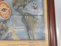 2001 Foster's Lager Since 1888 Australia's Famous Beer History and World Map 20 3/4" x 26 3/4" Picture