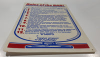 Vintage Rules of the Bar! Signed Al Koholic 11 1/4" x 17 1/4" Plastic Novelty Sign