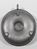 Vintage Pewter or Lead Small 3" Wide Candle Stick Holder with Handle