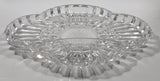 Vintage Four Compartment Cut Crystal Glass 10" x 12 1/4" Serving Platter Dish