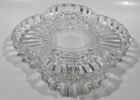 Vintage Four Compartment Cut Crystal Glass 10" x 12 1/4" Serving Platter Dish