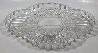 Vintage Four Compartment Cut Crystal Glass 10" x 12 1/4" Serving Platter Dish