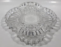 Vintage Four Compartment Cut Crystal Glass 10" x 12 1/4" Serving Platter Dish