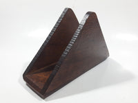 Wood Triangle Shaped 6 3/4" Wide Napkin Holder