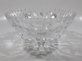 Vintage Star of David Pinwheel Crystal 5 3/4" Wide Tri-Footed Crystal Glass Candy Dish