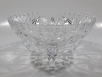 Vintage Star of David Pinwheel Crystal 5 3/4" Wide Tri-Footed Crystal Glass Candy Dish