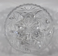 Vintage Star of David Pinwheel Crystal 5 3/4" Wide Tri-Footed Crystal Glass Candy Dish