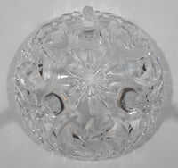 Vintage Star of David Pinwheel Crystal 5 3/4" Wide Tri-Footed Crystal Glass Candy Dish