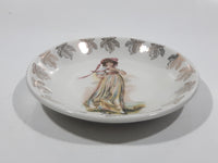 Vintage Wood & Sons Burslem England "Pinky" Lawrence Gold Leaf Pattern 4 3/8" Plate