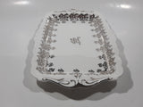 Vintage Royal Albert Congratulations 25th Anniversary Silver Overlay 6 3/4" x 11 3/4" Bone China Dish Made in England