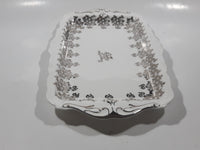 Vintage Royal Albert Congratulations 25th Anniversary Silver Overlay 6 3/4" x 11 3/4" Bone China Dish Made in England