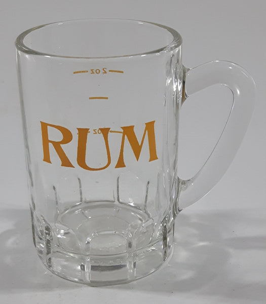 Vintage Rum in Yellow 2 OZ Shot Glass Shooter with Handle Made in France