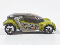 2004 Hot Wheels First Editions Hi I.Q. Satin Lime Green and Black Die Cast Toy Car Vehicle