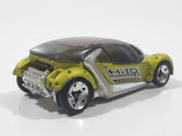 2004 Hot Wheels First Editions Hi I.Q. Satin Lime Green and Black Die Cast Toy Car Vehicle