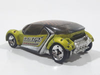 2004 Hot Wheels First Editions Hi I.Q. Satin Lime Green and Black Die Cast Toy Car Vehicle