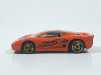 1997 Hot Wheels Street Beasts Jaguar XJ220 Orange Die Cast Toy Car Vehicle