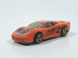 1997 Hot Wheels Street Beasts Jaguar XJ220 Orange Die Cast Toy Car Vehicle