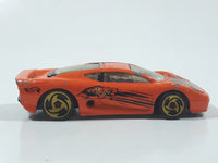 1997 Hot Wheels Street Beasts Jaguar XJ220 Orange Die Cast Toy Car Vehicle