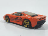 1997 Hot Wheels Street Beasts Jaguar XJ220 Orange Die Cast Toy Car Vehicle