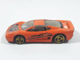 1997 Hot Wheels Street Beasts Jaguar XJ220 Orange Die Cast Toy Car Vehicle