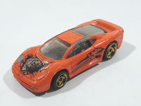 1997 Hot Wheels Street Beasts Jaguar XJ220 Orange Die Cast Toy Car Vehicle