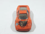 1997 Hot Wheels Street Beasts Jaguar XJ220 Orange Die Cast Toy Car Vehicle