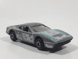 Yatming No. 802 Ferrari 328 GTB Silver with Green Stripes Die Cast Toy Car Vehicle