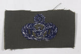 Vintage USAF US Air Force Senior Security Police Dark Blue Thread Olive Green 1 5/8" x 3" Fabric Patch Badge Insignia