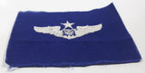 Vintage USAF Senior Pilot White Thread Blue 3" x 4 5/8" Fabric Patch Badge Insignia