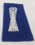 Vintage USAF US Air Force Missile Maintenance White Thread Blue 2" x 4 1/2" Fabric Patch Badge Insignia