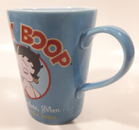 2005 Vandor King Features Syndicate Fleischer Studios Hearst Holdings Betty Boop "Coffee, Chocolate, Men... the richer the better" 4 1/2" Tall Blue Ceramic Coffee Mug Cup