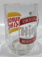 Vintage Hires Root Beer Soda Pop Beverage Burger King Restaurants Clear Large Round Glass Mug