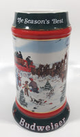 1991 Budweiser Holiday Stein Collection The Season's Best Ceramic Beer Stein By Artist Susan Sampson - Handcrafted in Brazil by Ceramarte