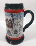 1991 Budweiser Holiday Stein Collection The Season's Best Ceramic Beer Stein By Artist Susan Sampson - Handcrafted in Brazil by Ceramarte