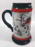 1991 Budweiser Holiday Stein Collection The Season's Best Ceramic Beer Stein By Artist Susan Sampson - Handcrafted in Brazil by Ceramarte