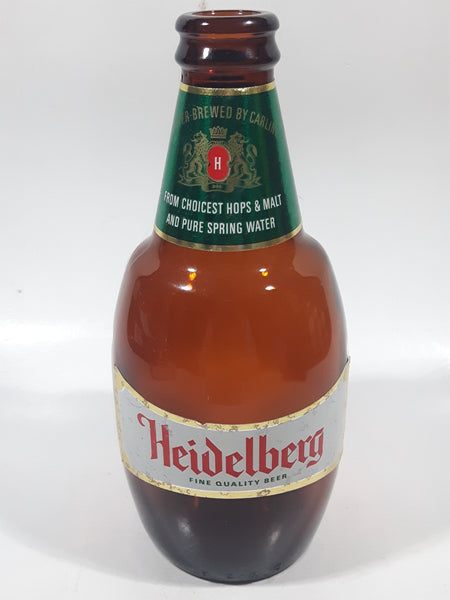 Vintage Carling Heidelberg Beer 6 1/2" Tall Amber Glass Beer Bottle