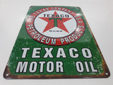 Texaco Motor Oil Vintage Style 7 3/4" x 11 3/4" Tin Metal Sign