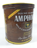 Vintage Douwe Egberts Amphora Pipe Tobacco Extra Mild Cavendish Brown and Yellow Tin Can - Empty