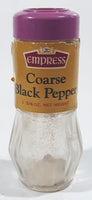 Vintage Empress Coarse Black Pepper  1 3/4 Oz. Net Weight 4 1/2" Tall Glass Spice Jar