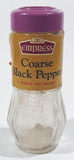 Vintage Empress Coarse Black Pepper  1 3/4 Oz. Net Weight 4 1/2" Tall Glass Spice Jar