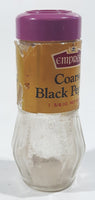 Vintage Empress Coarse Black Pepper  1 3/4 Oz. Net Weight 4 1/2" Tall Glass Spice Jar