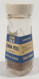 Rare Vintage Blue Ribbon Lemon Peel 1 Oz. Net Weight 4 1/4" Tall Glass Spice Jar