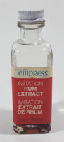 Vintage Empress Imitation Rum Extract 57 mL 4" Tall Glass Spice Jar