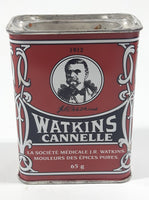 Vintage Watkin's Cinnamon 65g Red 3 1/8" Tall Tin Metal Container