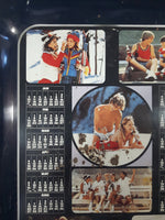 Vintage 1982 Coca-Cola Coke Youth Outdoors Beach Skiing Sports Calendar Beverage Serving Tray