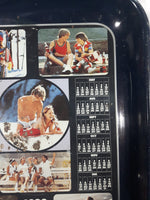 Vintage 1982 Coca-Cola Coke Youth Outdoors Beach Skiing Sports Calendar Beverage Serving Tray