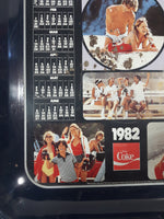 Vintage 1982 Coca-Cola Coke Youth Outdoors Beach Skiing Sports Calendar Beverage Serving Tray