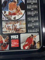 Vintage 1982 Coca-Cola Coke Youth Outdoors Beach Skiing Sports Calendar Beverage Serving Tray