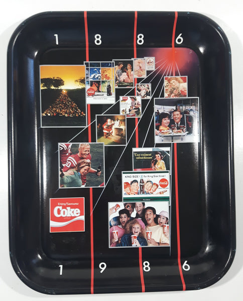 Vintage Coca Cola Enjoy Coke 1886 to 1986 100th Anniversary Metal Beverage Serving Tray