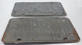 Set of Matching Vintage 1976 Saskatchewan Blue Lettering White Vehicle License Plate Metal Tags 218 478